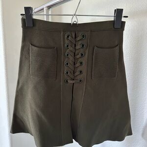 Olive Green Mini Skirt